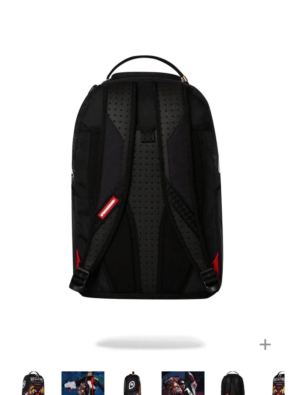 Sprayground Hellfire Hawkins High Club Black Graphic Backpack (FIRM PRICE)